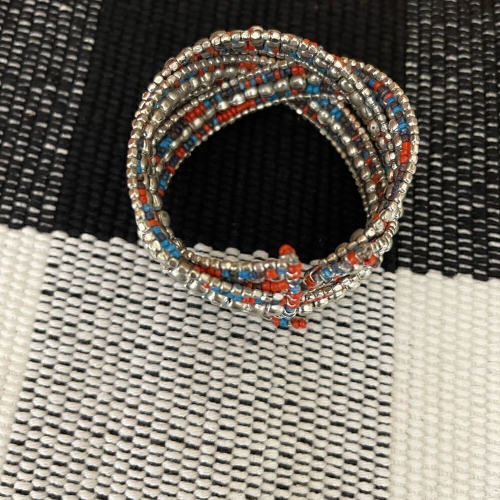 Beaded Cuff Bracelet Handmade - Picture 3 of 6